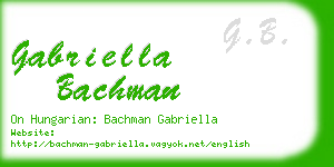 gabriella bachman business card